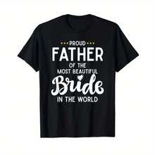 Father Of The Beautiful Bride Bridal Wedding Gifts For Dad T-Shirt As Gift - màu đen - Xem 1