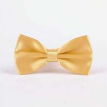 1pc Men's Business Casual Suit Set With Classic Bow Tie, Wrinkle Resistant, Polyester Fiber Blended Fabric, Suitable For Office Commute, Banquets, Business Events, Multiple Colors Available