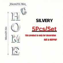 10 pièces/set Décoration murale en miroir 3D, belles plumes et motif alphabet anglais HOME, stickers muraux en miroir, design moderne amovible, décoration murale en surface de miroir, pour chambre, salon, bureau, décoration de la maison, autocollants, décalcomanie murale, décalcomanie vinyle pour décorations de la maison, articles de décoration de printemps pour rafraîchir votre maison, autocollants de décoration de cadre, décoration murale miroir pour chambre, salle de bain, salon - Argent - Voir 19