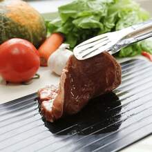 [1 包] 快速魔法肉类解冻盘 - 带硅胶边缘的快速铝制解冻托盘，高效的冷冻肉类解冻设备，适用于厨房，是快速便捷肉类解冻的理想选择。肉类解冻设备