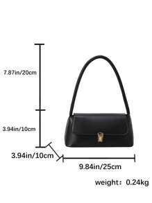 Borsa a bauletto vintage in pelle PU morbida con decorazione in metallo a forma di conchiglia, borsa a spalla da donna, nuova borsa da donna, borsa piccola, borsa a tracolla, borsa quadrata piccola