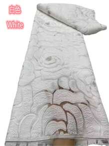 5 yardas/1 yarda Tela de encaje de tul jacquard brocado francés de última moda 2025, encaje de satén dorado de alta calidad para mujeres, tela para boda, fiesta y costura