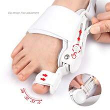 Hallux Valgus Corrector For Big Toe Protrusion Overlapping Toe Separator Button Buckle Adjustable Corrector - This Product Is Not A Medical Device And Is Intended For Toe Training Only. - White - View 3