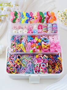 Set di 791 pezzi/20 pezzi/10 pezzi di accessori per capelli alla moda e semplici per ragazze, fermagli per capelli eleganti con fiori di perle, elastici per capelli durevoli, adatti come regalo e per uso quotidiano