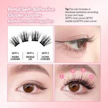 [39Pcs]GENIELASH Glue-Free Cool Girl Eyelash For Beginner Self Adhesive Eyelashes Natural False Eyelashes No Need Glue