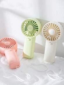 1 Stück - Mini tragbarer Ventilator, batteriebetrieben, tragbar, kleiner persönlicher Ventilator für Sommer, Reise, Strand, Innen- und Außenbereich, Geschenk (ohne Batterie), Geburtstagsgeschenke, Hochzeiten, Schule, Schulmaterialien, Raumdekoration - Verschiedenfarbig - Übersicht 6