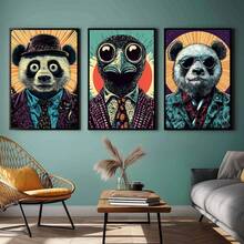 3PCS Wall Arts Posters Optional Frame Animals Wild Style - 3 PiecesPrintable Art Set, Digital Print, Instant Download, Wall Art, Print Art, Animal Art