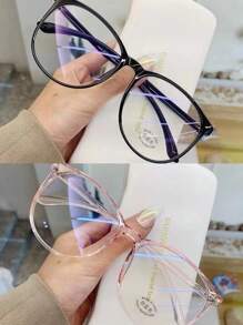 1/2 pièces Lunettes classiques modernes simples pour femmes avec monture transparente, pour les activités de plein air, la vie quotidienne, le bureau et la lecture