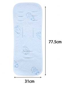 1 peça de almofada para carrinho de bebê, estampa floral, macia e confortável, malha respirável 3D, almofada refrescante para carrinho de bebê, adequada para uso no verão
