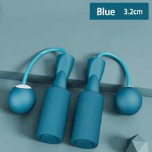 1 Heavy Duty Wireless Jump Rope, Fitness Jump Rope With Large Ball, Suitable For Home Indoor Sports, Fat Burning - Blue - View 12