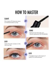 48Pcs DIY Eyelash Extension,Cluster Lashes Lash Clusters Individual False Eyelashes Extension Natural Look Reusable Black Super Thin Band 48 Lash Clusters By BEYELIAN (Style5 16mm Black Band)