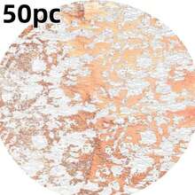 12/24/50/100/150 Stücke 33cm rundes Einweg-Besteck-Set in Goldfarbe, elegante Folie Tisch-Deko, geeignet für Hochzeit, Party, Veranstaltung, Weihnachten, Thanksgiving, Geburtstag, Abschluss, Candle-Light-Dinner, Valentinstag und Single-Party