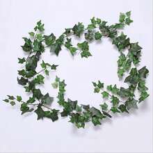 1pc DIY Creative Evergreen Ivy Green Leaves Vines, Home Window Display Wall Hanging Decor Artificial Green Vines, Wedding Arch Backdrop Decor, Outdoor Garden Fence Pipe Decor, Wedding Party Holiday Celebration Artificial Plant Green Vines Decor - Multicolor - View 13