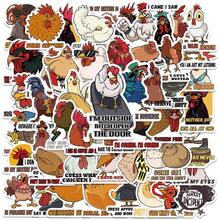 50pcs Funny Chicken Hen Stickers For Teens Boy Girls Kids Cartoon Stickers Rooster Vinyl Waterproof Stickers Lovely Cartoon Chicken Decals Pack For Party Supplies School Reword - Pink - View 2