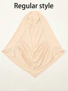 1件装女士纯色速戴头巾，休闲褶皱头饰，实用头巾，可作头巾、长款头巾、速戴头巾，适合日常佩戴，四季皆宜。 - 褶皺頭巾 - 查看 15