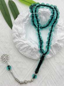 Cuentas musulmanas de oración de acrílico de 10 mm, 45 piezas, brazalete hecho a mano de estilo árabe de Oriente Medio