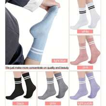 8 Pairs Women's Pilates Grip Socks, Non-Slip, Multicolor, Barefoot Exercises, Suitable For Pilates, Yoga, Gym, Jogging, Dancing, Ballet