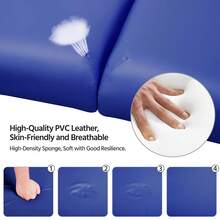 Massage Table Portable Lash Beds Spa Bed Massage Couch Foldable Spa Tables Adjustable 2 Fold With Non-Woven Bag 24 Inch, Black - 藍色 - 查看 8