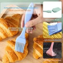 2pcs High-Temperature-Resistant Multi-Functional Brush, Suitable For Barbecue, Baking, Cake Decoration, Oil And Sauce Application, Baking Oil Brush, Silicone Barbecue Sauce Brush. This Is A Multi-Functional Brush For Various Food Preparations