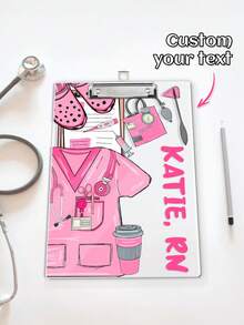 Personalized Nurse Clipboard, RN NICU Nurse School Acrylic Clipboard, Doctor Hospital Clipboard, Custom Nurse Acrylic Clipboard | Personalized Name Clipboard For Nurses | Nurse Graduation Gift | Gift For Nurses |, Back To School, School Supplies - Multicolor - View 1