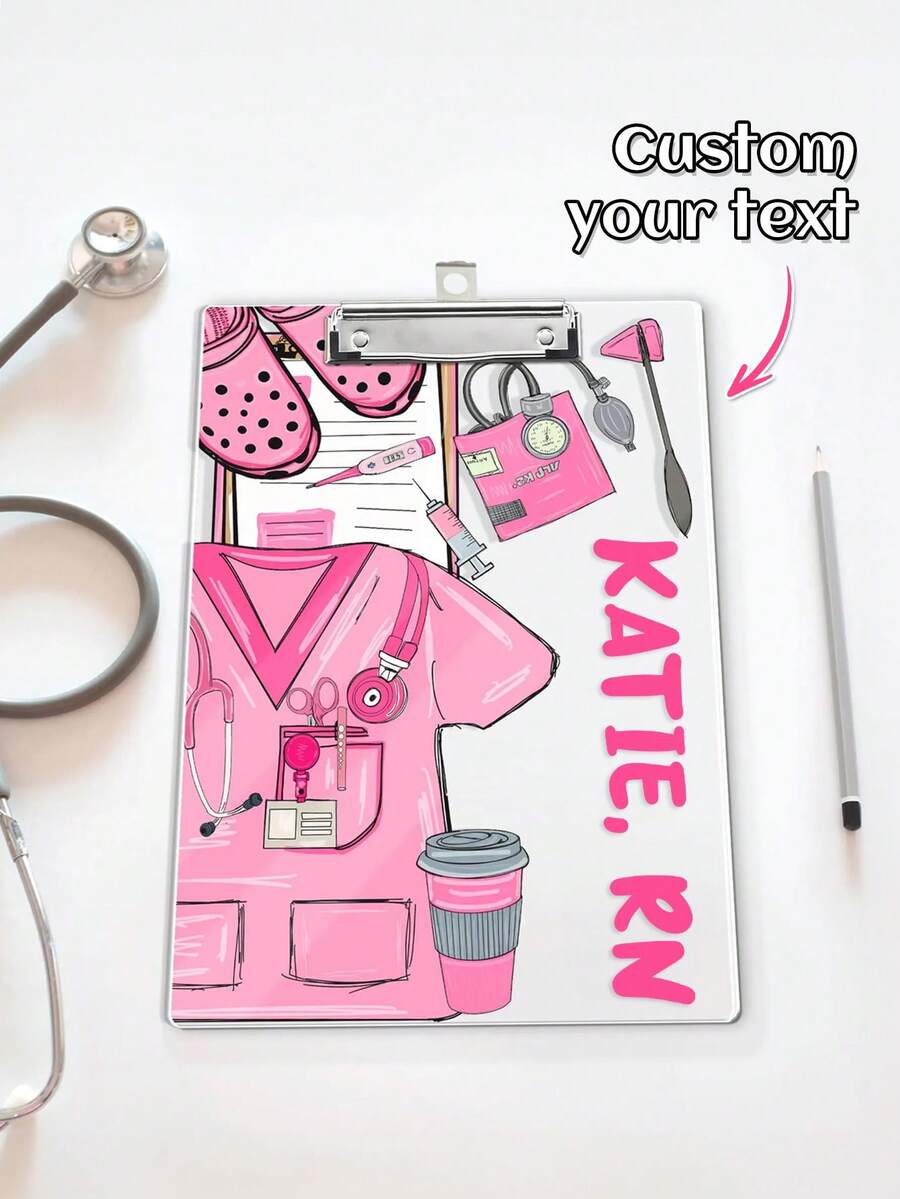 Personalized Nurse Clipboard, RN NICU Nurse School Acrylic Clipboard, Doctor Hospital Clipboard, Custom Nurse Acrylic Clipboard | Personalized Name Clipboard For Nurses | Nurse Graduation Gift | Gift For Nurses |, Back To School, School Supplies - Multicolor - View 1