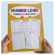28 páginas Libro de ejercicios de línea numérica de 0 a 20 para suma y resta, materiales de aprendizaje de matemáticas, juegos de lectura, adecuado para niños, actividades de educación preescolar, ejercicios, práctica de conteo de dígitos, cuaderno de trabajo de matemáticas de jardín de infantes y primaria, libro de práctica aritmética - Multicolor - Ver 13