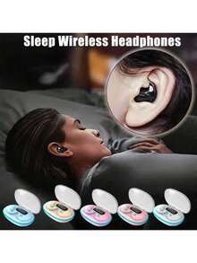 X55 Sleeping Earbuds Wireless Mini Headphones For Work TWS Bluetooth Earphone Stereo Hidden Headsets With Mic HD Call Waterproof - Multicolor - View 2