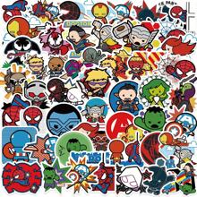 Marvel 50PCS Marvel Avengers Officially Licensed Vinyl Stickers Q-Version Heros Tony Stark Holk Captain America Waterproof Cartoon Gifts For Water Bottles Laptop Bumper Water Bottles Computer Phone Hard Hat Car And Decals Spider Man Hulk Iron Man