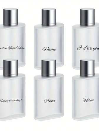 6pcs Reusable Engraved Frosted Glass Essential Oil Refillable Atomizer Bottles | 50ml Fine Mist Spray Cosmetic Containers