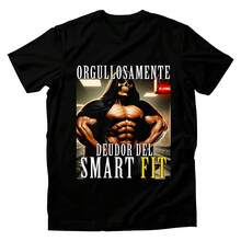 Camiseta  Calaca Orgullosamente Deudor del SmartFit Playera Manga Corta Nocivo - Negro - Ver 1