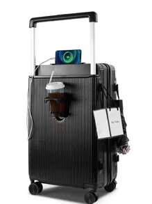 Nueva maleta de gran capacidad con asa ancha y cerradura de combinación de moda multifuncional, equipaje de gran capacidad y duradero con bolsillo para laptop, ruedas de 360 grados y cerradura TSA, maleta, estuche de viaje, adecuado para viajes de negocios, unisex, gran regalo y artículo de viaje, bolsa para accesorios escolares y cosas de la escuela