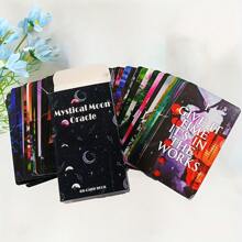 1 pièce jeu de 60 cartes - Oracle de la Lune Mystérieuse. Cartes divinatoires révélatrices avec mots-clés, guide de temporalité, choix de vie et relations interpersonnelles. Matériel papier, convient aux adolescents et adultes de plus de 14 ans