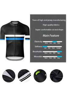 2pcs Men's Summer Short Sleeve Cycling Suit, Bicycle Casual Clothing, Road Bike Mountain Bike Breathable Short Sleeve Shorts, Cycling Clothes