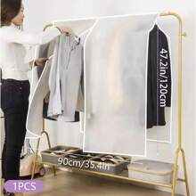 1pc Hanging Garment Bag, Transparent Clothing Cover Protector For Suits, Coats, Dresses, Storage Organization, Anti-Dust Clothing Protector Bag For Wardrobe Clothing Protective Cover, Dust-Proof Clothing Cover, Wardrobe Protective Cover, Clothing Dust-Proof Cover, Clothing Cover, Long Clothing Cover, To Prevent Dust, Moisture, Insect Pests, Travel Clothing Bag, Portable Clothing Cover, Foldable Clothing Protective Cover, Seasonal Clothing Protection, Seasonal Clothing Storage Cover, Moisture-Proof Clothing Bag, Transparent Dust-Proof Cover, Dress Dust-Proof Cover, Wedding Dress Protective Cover, Suit Cover, Workwear Cover, Clothing Used In Formal Occasions, To Prevent Dust, Wrinkles And Quality Degradation, Suitable For Hanging Dresses, Wedding Dresses Or Business Suits. Wedding Dress Storage,Personalized Wedding Favors,Wedding Decor,Groom Dust Cover,Bride,Bridal,Best Man, Bridesmaid