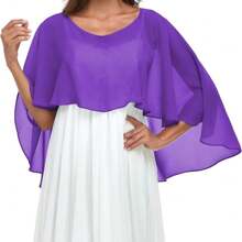 Women Ladies Soft Wedding Capes Wedding Jacket Wraps Chiffon Shrug Bridal Bolero Long Shawl And Wraps Evening Wedding Cover Up