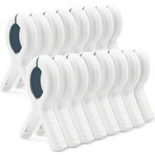 6 件装多用途沙滩巾夹、泳池椅夹、重型塑料衣夹、被子晾干夹、防风衣夹，可将毛巾、衣服、毯子放在晾衣绳和衣架上在家晾干