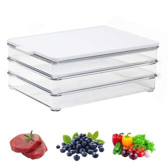 Upgraded Washable Food Storage Containers Set, Material, Available In 1/3/4 Layers, Includes Outdoor Mini Chopping Board, More Convenient And Stylish