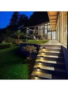 12 Stücke Solar-betriebene LED-Gartenleuchten, Treppenbeleuchtung für Außen-Dekoration - Terrasse, Stufen, Geländer, Wand, Garten, Treppe, Terrasse, Zaun, Einfahrt Beleuchtung, Multi-Farb-Steuerung, für Heim-Dekoration und Geländer-Dekoration