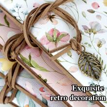 1pc, A5,80 Pages,Floral Sketchbook, Bandage Pendant, Blank Picture Notebook, Portable Travel Sketchbook, Diy Diary, Blank Notebook, Perfect For Writing, Suitable For Colored Pencils, Oil Paints, Marker Pens And Perfect Gifts, Ladies' Gift,Back To School,School Supplies