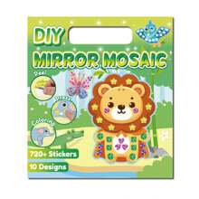 Attività artistiche e creative per bambini - Set di pittura con adesivi di animali carini, adesivi laser e set da colorare, 10 carte con disegni di animali + 12 adesivi laser + 10 corde decorative, decorazioni da appendere, artigianato fatto in casa, set creativo, regalo di compleanno, regalo per le vacanze, regalo per il ritorno a scuola, borsa, giocattoli per bambini e bambine di 3-6 anni, regali di Natale e Ognissanti