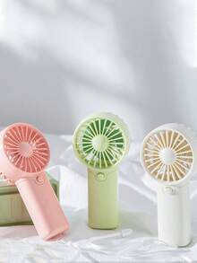 1 Stück - Mini tragbarer Ventilator, batteriebetrieben, tragbar, kleiner persönlicher Ventilator für Sommer, Reise, Strand, Innen- und Außenbereich, Geschenk (ohne Batterie), Geburtstagsgeschenke, Hochzeiten, Schule, Schulmaterialien, Raumdekoration - Verschiedenfarbig - Übersicht 3