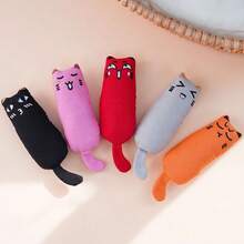 1pc Plush Cat Chew Doll, Durable Chewing Doll With Sound, Cartoon Mouse, Cat Catnip Doll - Multicolor - View 4