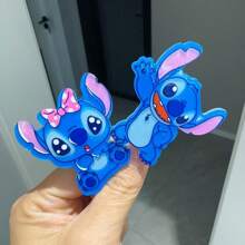 Disney Disney 5pcs Stitch Acrylic Hair Tie - Cute Elastic Hair Accessory For Teens & Adults, Funky Style, Non-Powered, Perfect For Valentine's Day Back To School