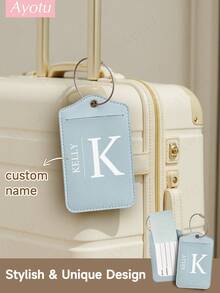 1 pieza Etiqueta de equipaje personalizada con nombre y texto, etiqueta de equipaje personalizada, etiqueta de maleta/mochila, etiqueta de viaje personalizada, etiqueta de viaje, regalo de viaje, personalización de negocios y casual, accesorio, llavero/decoración de llavero de cumpleaños, excelente para viajes, glamour de Año Nuevo - Negro - Ver 11