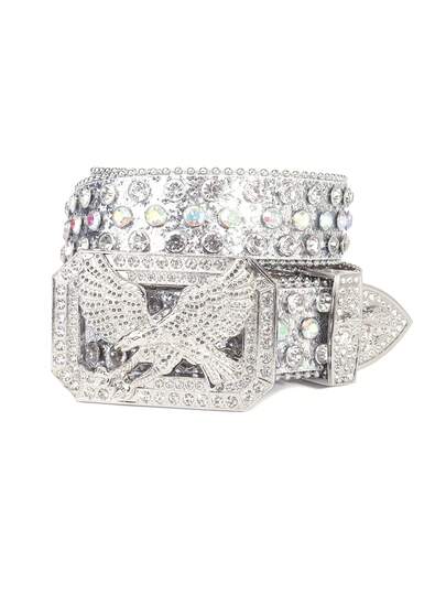 1pc Sparkling Rhinestone Embellished Belt, Fashionable Streetwear Suitable For Plus Size Women And Men - Fits Western Cowgirl And Cowboy Outfits, Dresses And Jeans