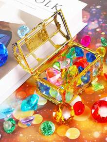 5/6/12/18pcs Diving Gems Pool Toys Diamond Gems With Pirate Treasure Chest, Acrylic Gems Summer Underwater Swimming Pool Party Favors - Multicolor - View 7