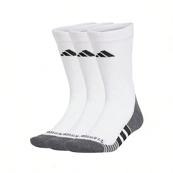Adidas 男女通用 3 双装 PRF C CC CRW 中筒袜套装 JD9575 - 白色 - 查看 1