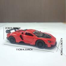 1:43比例超级跑车模型摆件合金车压铸模型车回力操作工艺精湛可开门汽车装饰回力玩具车男孩礼物 - 彩色 - 查看 7