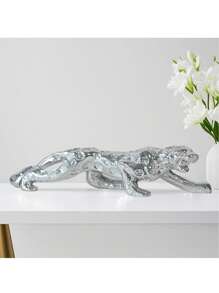 5pcs Resin Leopard Sculpture In Assorted Colors, Ideal Home Decor Animal Figurine For Living Room, Desk, Cabinet, Holiday Gift And Tabletop Decoration