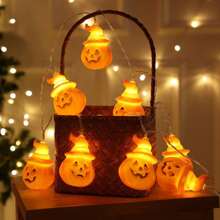 1 Peça Luzes de Corda LED em Formato de Abóbora, Luzes de Decoração de Atmosfera Festiva, Decoração de Halloween, Decoração de Casa Assombrada, Iluminação de Humor para Quarto, Sala de Estar, Decoração de Casa, Decoração de Festa, Decoração de Halloween, Decoração de Quarto, Decoração de Jardim de Halloween para Presente Fada